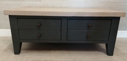[HF14767] STUNNING  GREY painted  COFFEE TABLE with drawers