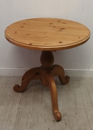 [HF14819] very NEAT ROUND SOLID PINE QUALITY DINING TABLE