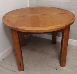 [HF14848] QUALITY EXTENDING ROUND OAK TABLE