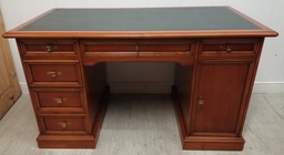 [HF14875] SELVA LUXURY  LARGE DESK WITH LEATHER TOP