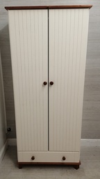 [HF14893] two door off white shaker style wardrobe