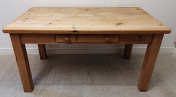 [HF14969] Quality PINE DINING TABLE WITH DRAWER