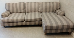 [HF15071] l shape stripe sofa from next
