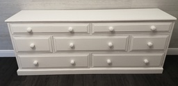 [HF15479] SOLID PINE painted white LARGE 7 DRAWER MERCHANT STYLE PINE CHEST