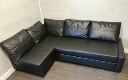 [HF16425] IKEA ‘FRIHETEN’ black Corner Sofa Bed