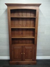 [HF15657] solid pine CUPBOARD BASE BOOKCASE