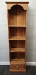 [HF15705] SLIM LINE NARROW PINE BOOKCASE