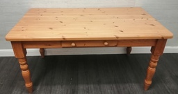 [HF15959] lovely solid pine table with drawer