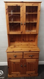 [HF15961] double glazed pine dresser