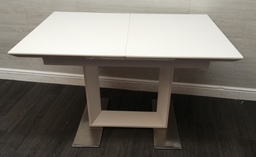 [HF16076] White gloss furniture village extending table