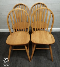 [HF16131] SET OF four hoop BACK DINING CHAIRS