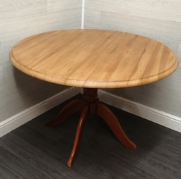 [HF16141] 3FT 8&quot; ROUND solid PINE TABLE