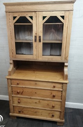 [HF16134] lovely old pine part glazed unit