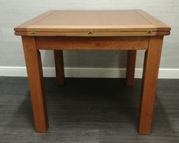 [HF16136] FLIP OVER OAK EXTENDING DINING TABLE