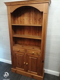 [HF16153] solid pine CUPBOARD BASE BOOKCASE