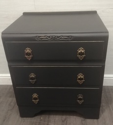 [HF16240] retro neat chest painted black