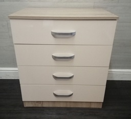 [HF16250] cream gloss four  drawer chest