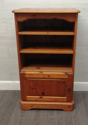 [HF16362] pine media shelf unit