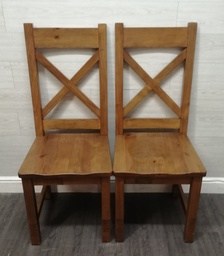 [HF16389] Pair of high back dining chairs