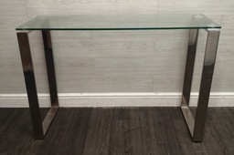 [HF16396] Chrome &amp; Glass Console Table