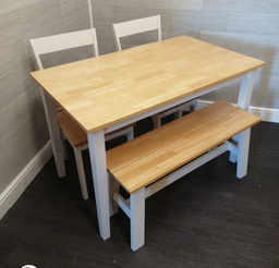 [HF17209] lovely  DINING TABLE, two CHAIRS &amp; BENCH SET