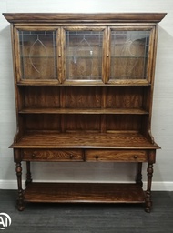 [HF16496] stunning  oak large display dresser