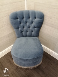 [HF16556] neat blue bedroom chair