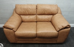 [HF16651] NEAT TWO SEATER LEATHER SOFA