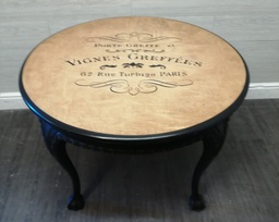 [HF16928] lovely round tall painted coffee table