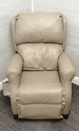 [HF17033] Beige Leather Rise &amp; Recline Armchair