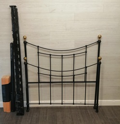 [HF17087] 4FT 6&quot; VICTORIAN STYLE BLACK BEDFRAME