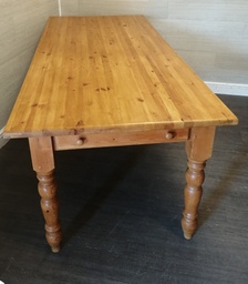 [HF17102] 7ft Solid Pine Table With Drawer