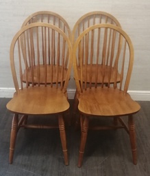 [HF17123] SET OF four hoop BACK DINING CHAIRS