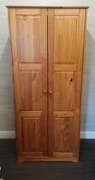 [HF17113] Two door pine wardrobe