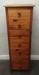 [HF17112] Seven drawer pine wellington chest