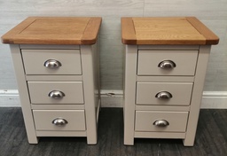 [HF17163] Pair Of Grey Shaker style  Bedside Chests