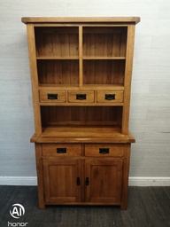 [HF17231] Lovely neat oak  dresser display unit